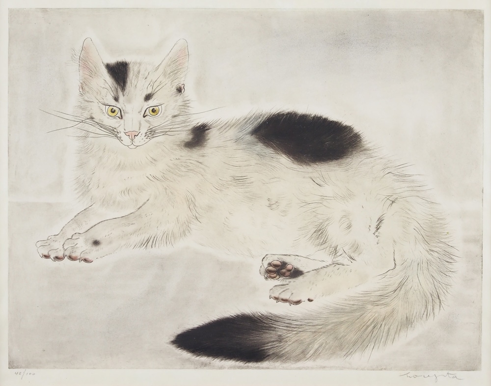 藤田嗣治 「横たわる猫」 | | アトリエ・ブランカ