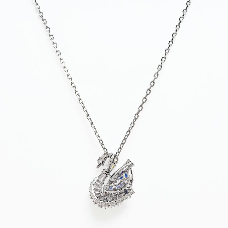 スワロフスキー SWAROVSKI ネックレス Swan スワン クリア ブルー