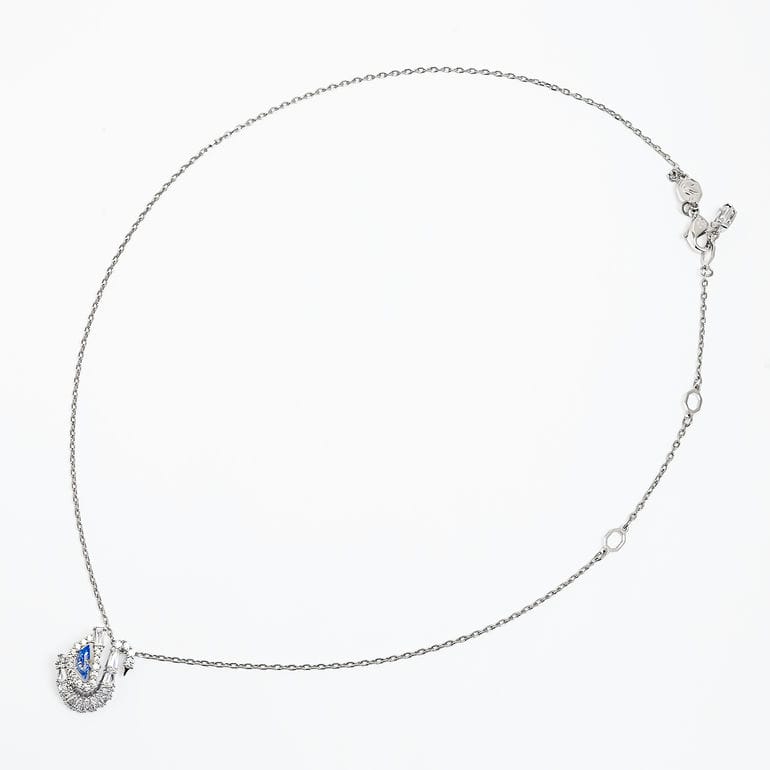 スワロフスキー SWAROVSKI ネックレス Swan スワン クリア ブルー