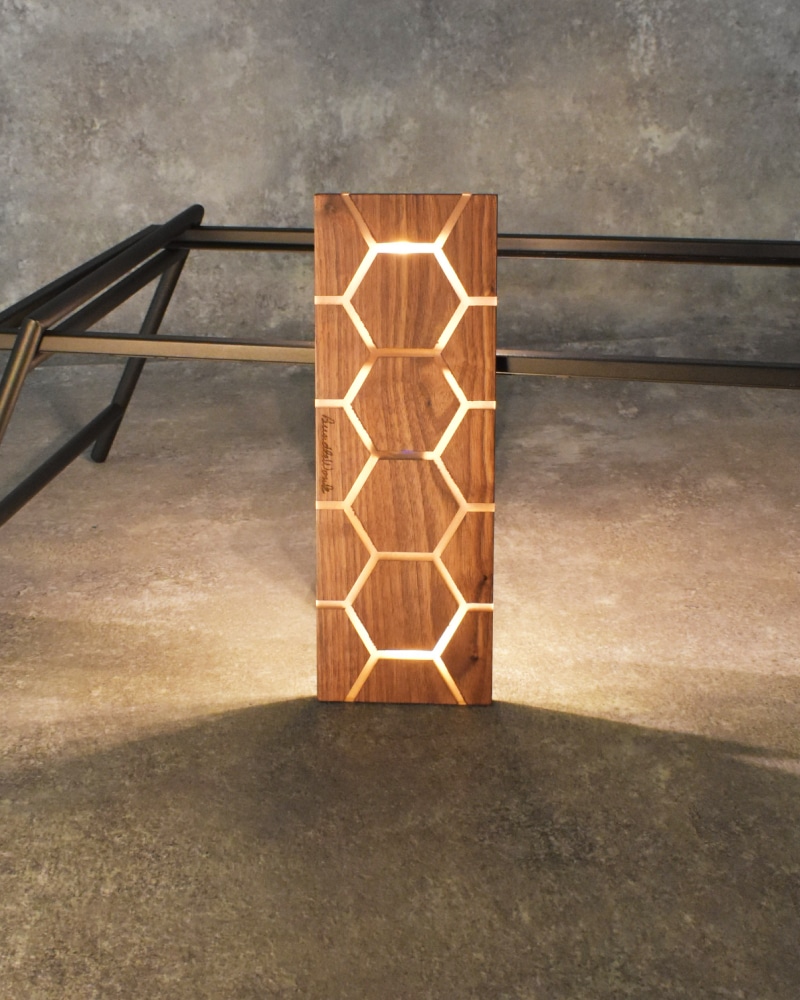 IGT天板 ハーフユニット ウォールナット＆レジン ハニカム AMBER