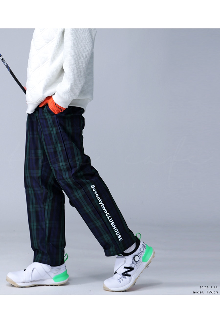 再入荷予定有!ANTIQUA GOLF×STCH チェックパンツ メンズ 送料無料・再