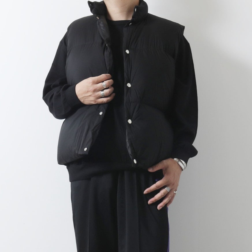 marka マーカ リサイクルナイロンミニリップ パッカブル ダウンベスト