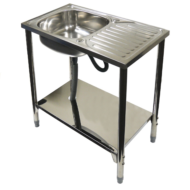 送料無料】ステンレス流し台 幅80×奥行50×高さ80cm FS8050P アーク