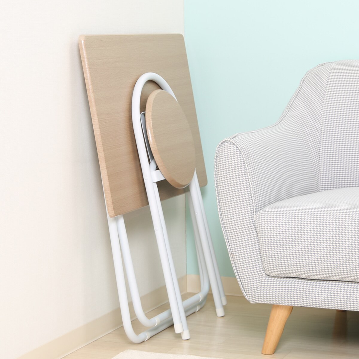 送料無料】不二貿易 折りたたみテーブルチェアセットWH 83438 TH3013