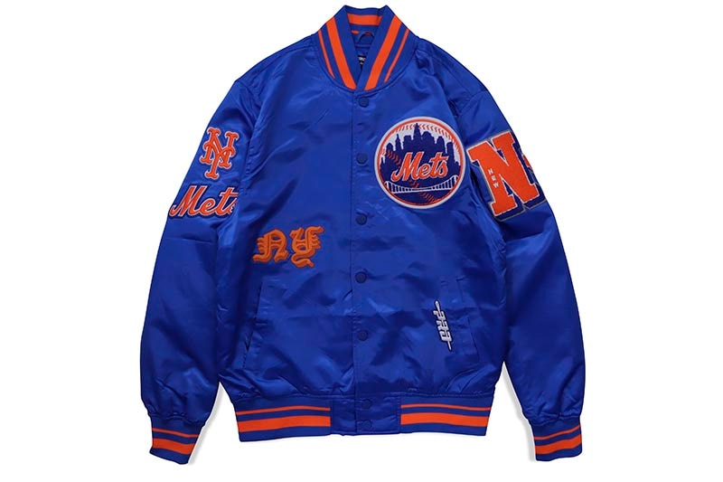 PRO STANDARD NEW YORK METS OLD ENGLISH LOGO SATIN JACKET