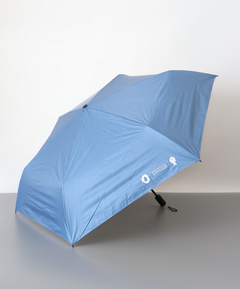 EXPO2025ミャクミャク英字晴雨兼用自動開閉ミニ傘ALL｜オーロラ