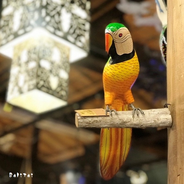 鳥グッズ・木製インコ／壁掛け／鳥雑貨 【高さ30cm】 | 木彫り