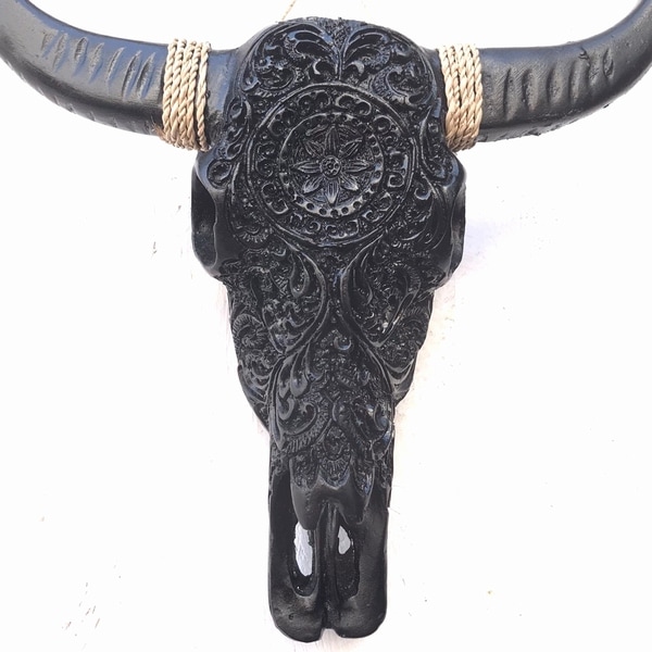 バッファロースカル【ブラック】／ハンティングトロフィー／レプリカ