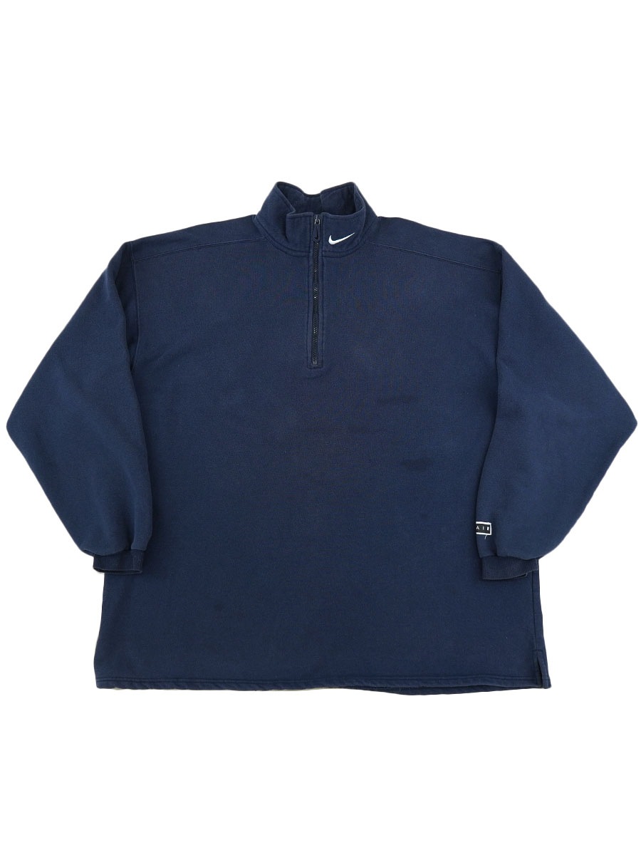 90's～ NIKE ハーフジップ P/Oスウェット ネイビー 表記(XL) | SOLD