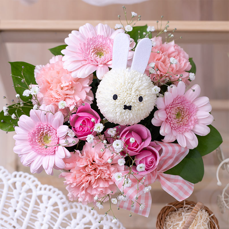 フラワーミッフィー ウェディングプリザーブドアレンジ ピンク | 利用