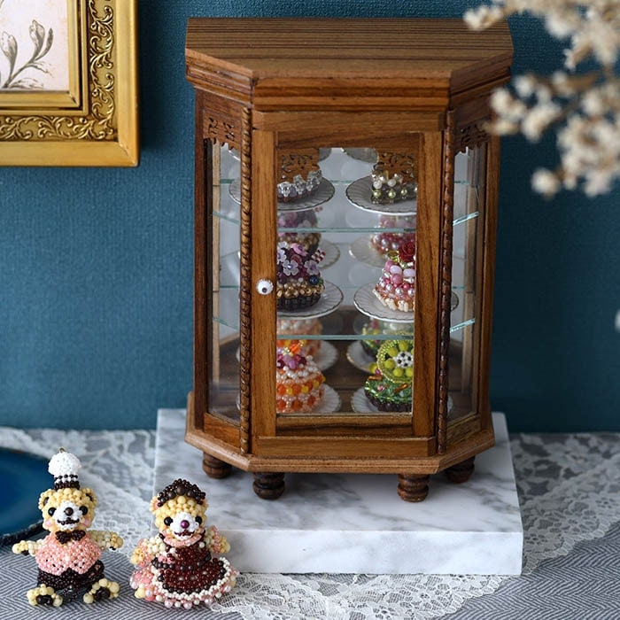 ミニチュアショーケース（6角形・背面ミラー） _PP02 10351 | アイテム