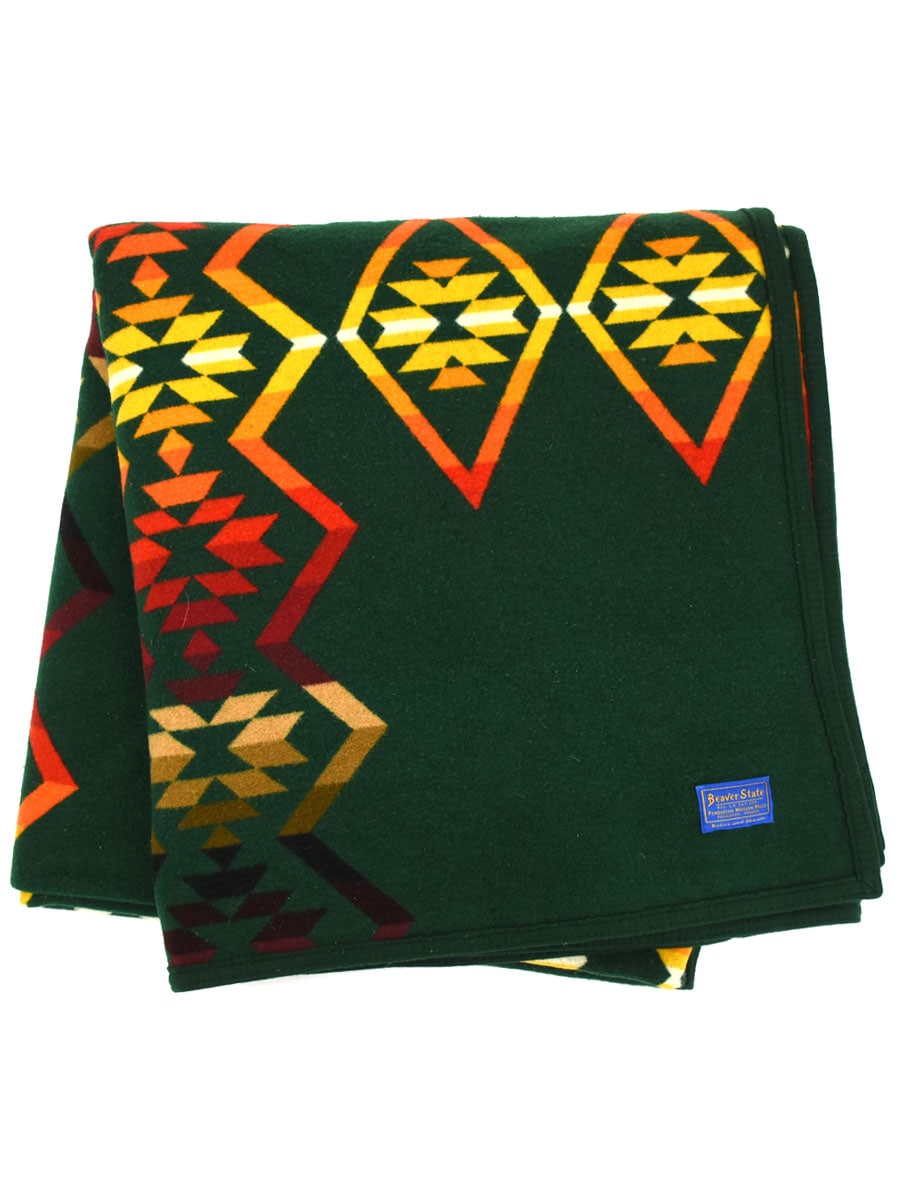 PENDLETON Beaver State グリーンベース ネイティブ柄 ウール