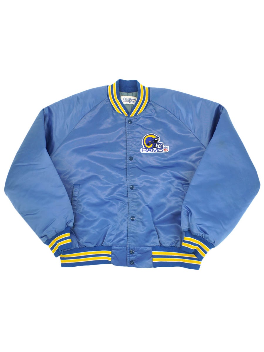 90's Chalk Line ''RAMS'' NFL サテンスタジャン 表記(XL) USA製