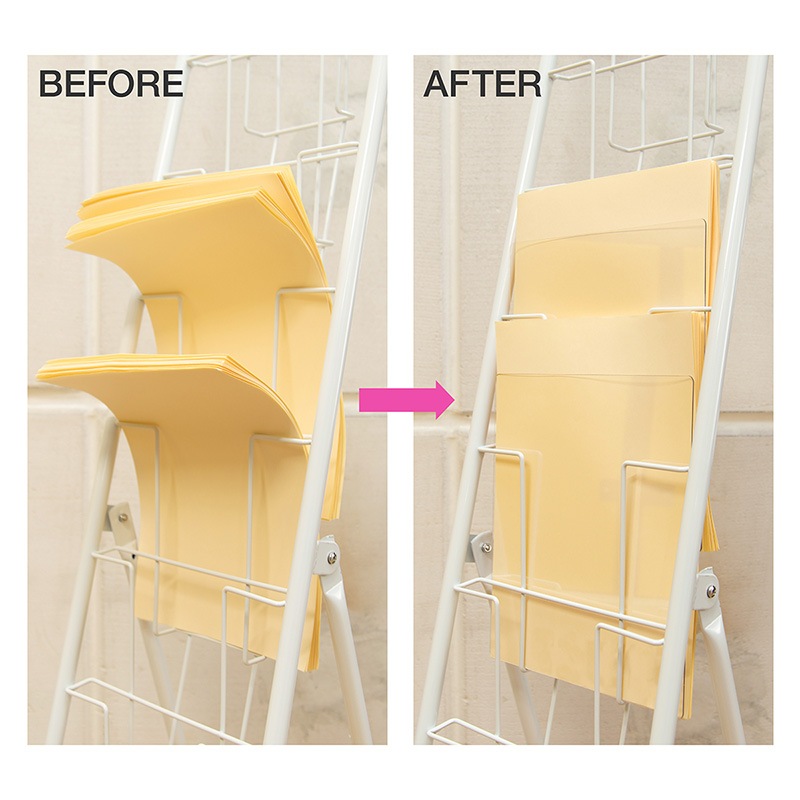 チラシ前倒れ防止プレート 縦250×横210mm