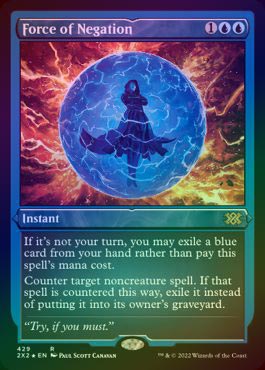 エッチングFOIL】【英】否定の力/Force of Negation[青R]【2X2