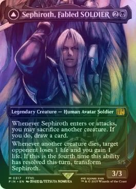 FOIL】【英】威名のソルジャー、セフィロス/Sephiroth, Fabled SOLDIER
