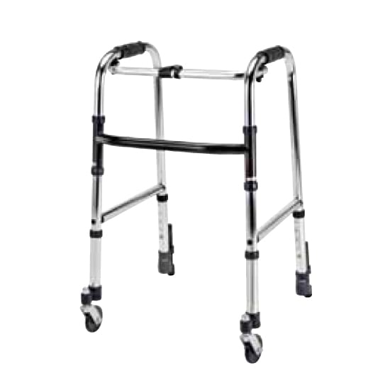 室内専用】アルミ歩行器ミニタイプ（固定型）前輪固定キャスター付