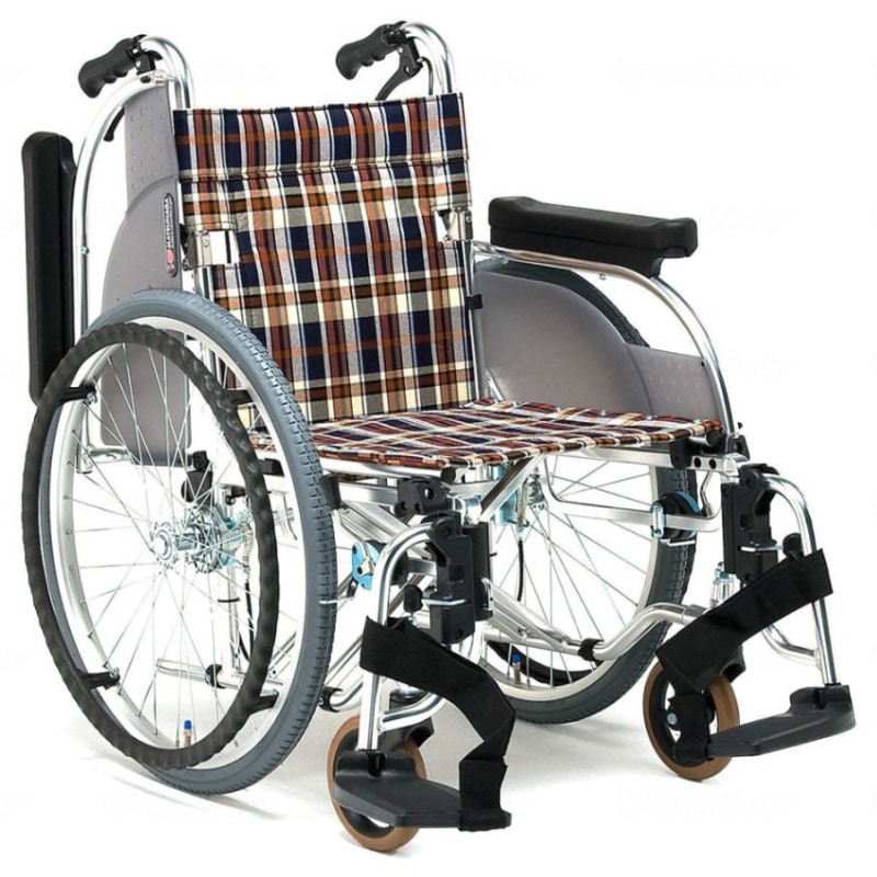 自走用車椅子AR－501 背折れ・介助ブレーキ付・肘跳ね上げ