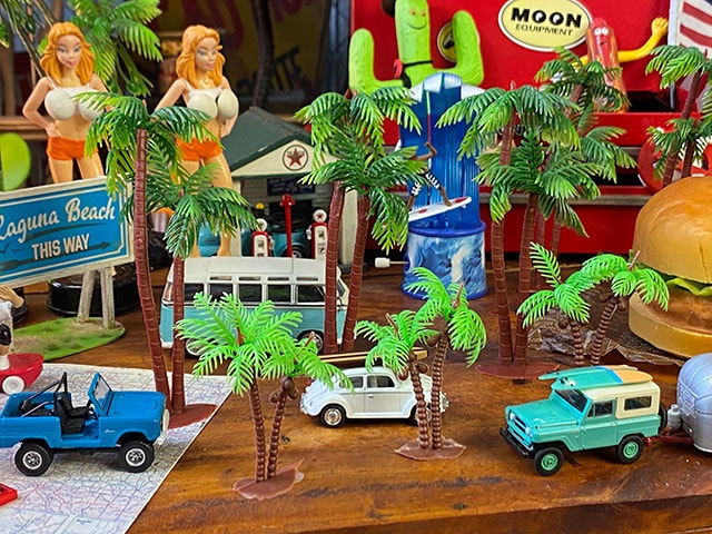 南の島のヤシの木 オブジェ （Lサイズ3本+Sサイズ3本の合計6本セット