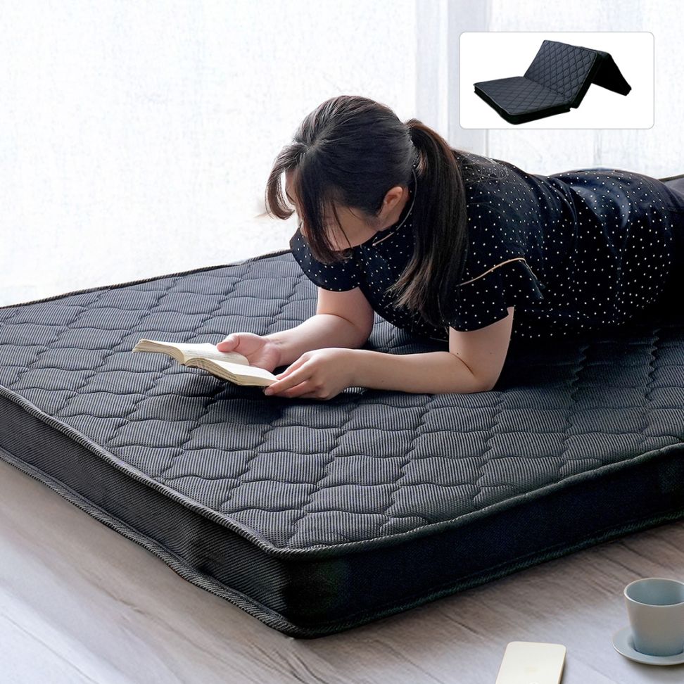 スモールセミシングル】厚み10cm 三つ折りポケットコイルマットレス