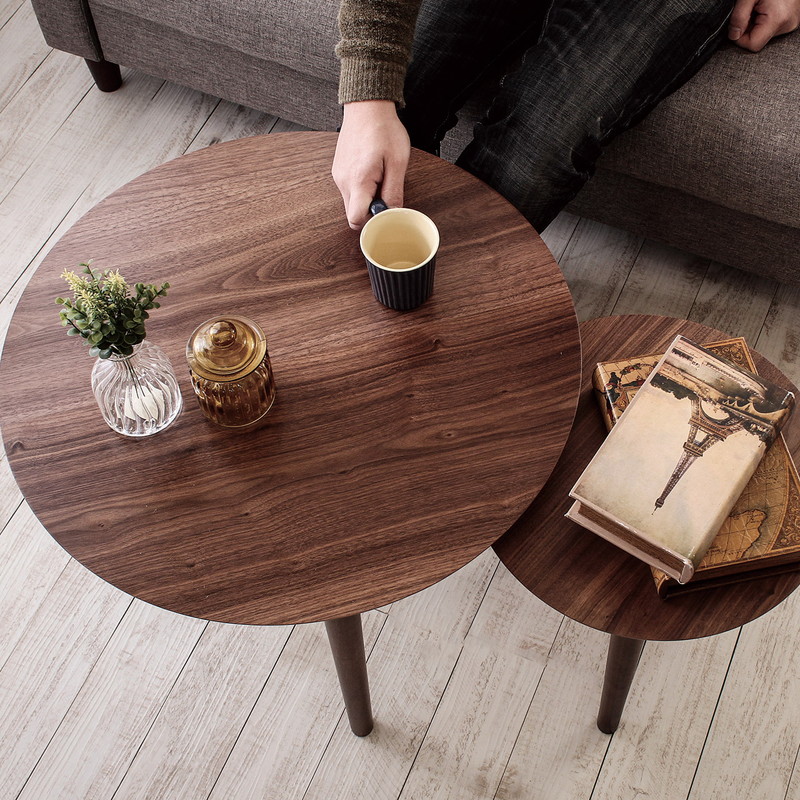 ネストテーブル ラウンド型 【TOMTE】トムテ｜ベッド・マットレス