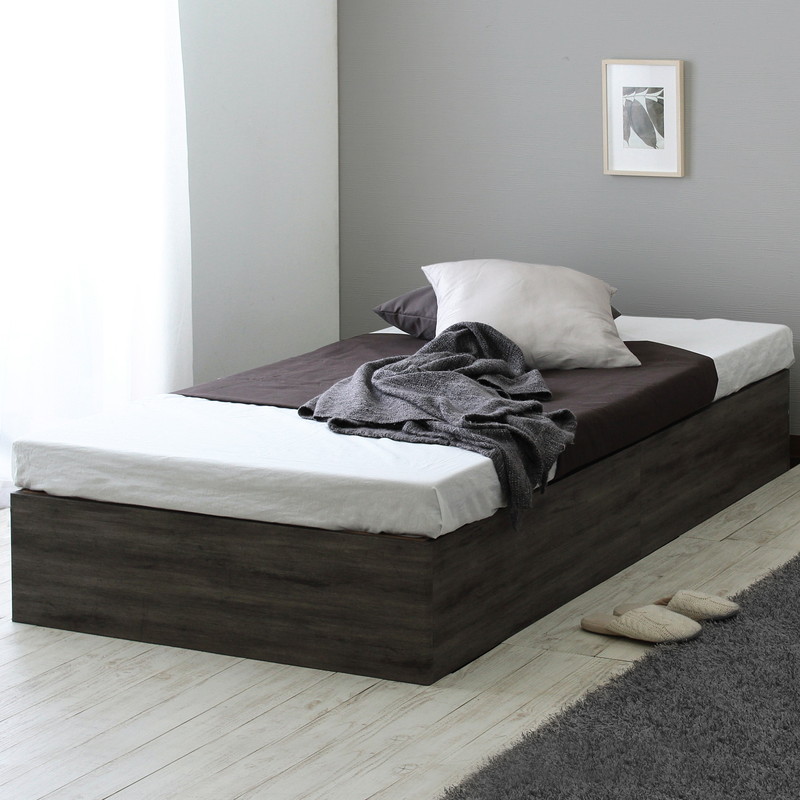 シングル】大容量収納ヘッドレスベッド/コフレ【coffret】｜ベッド