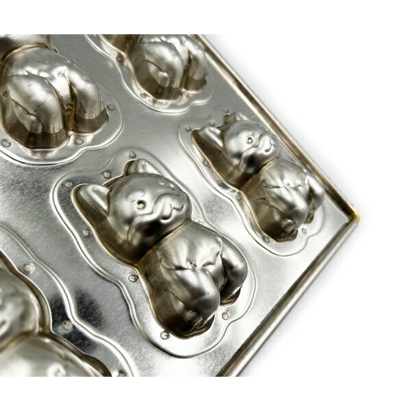 シルバー天板 柴犬のわん吉 8P 1個入 シリコン付 1個入 松永製作所