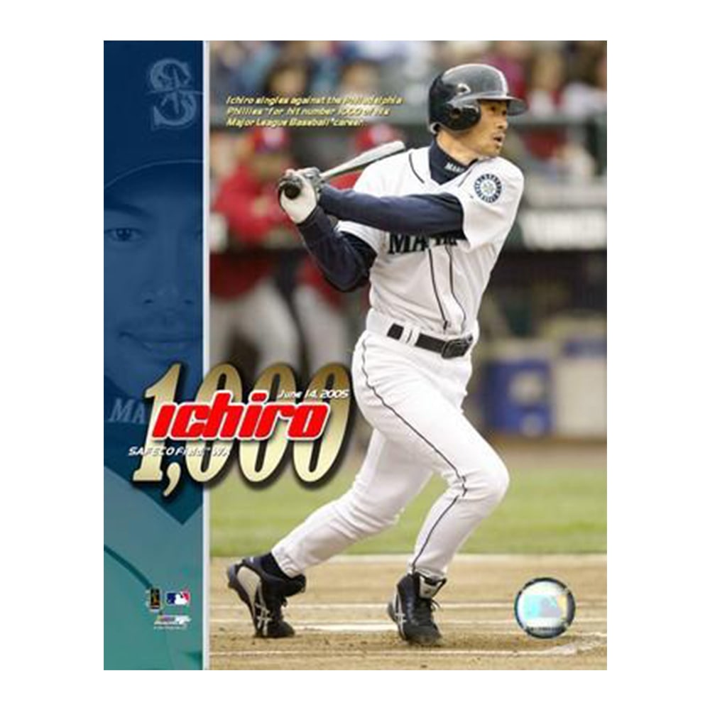 イチロー 2005年 メジャー通算1000安打記念 8x10 フォト シアトル