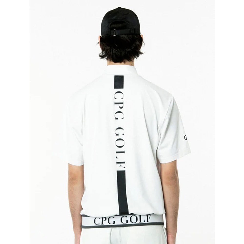裾JQテープ付きモックネックSS WHITE【CPG GOLF】 | メンズ | Condor19