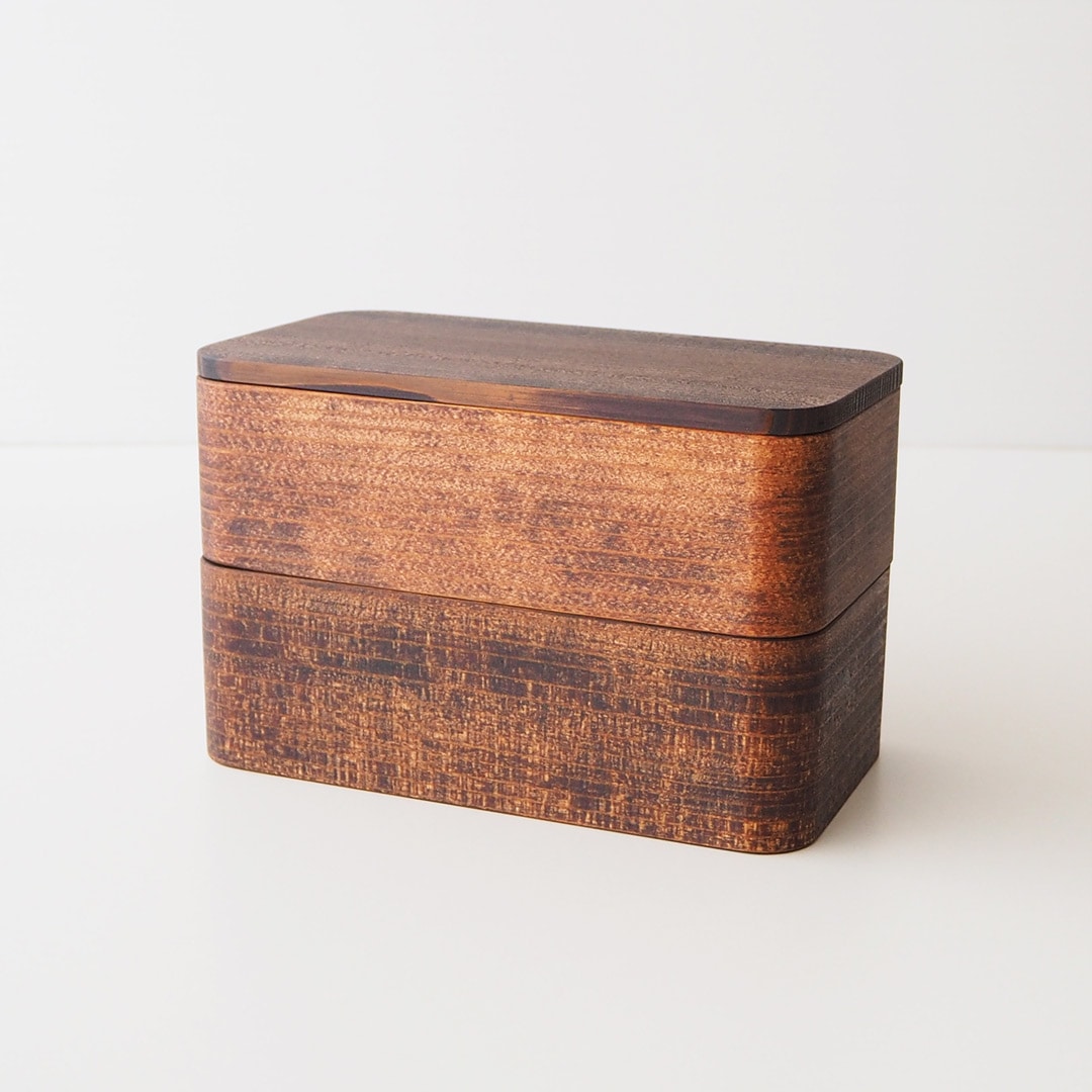 うるしの弁当箱/2段/860ml | 杉の木クラフト | 糸島くらし×ここのき