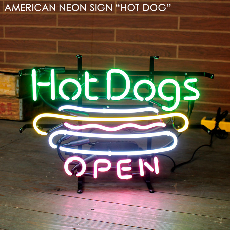 アメリカンネオンサイン HOT DOG （ホットドッグ ）H370×W505mm