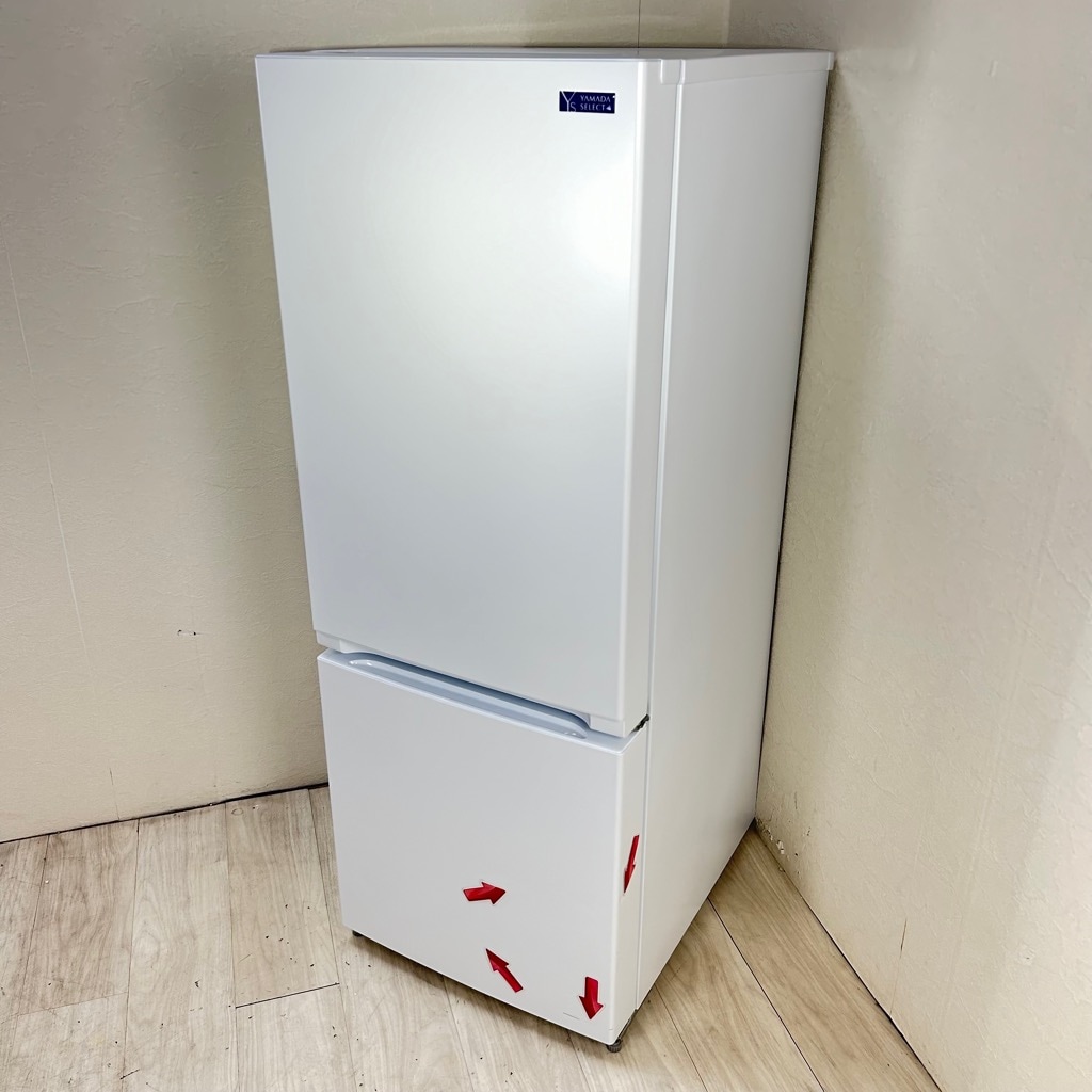 中古 156L 2ドア冷蔵庫 ヤマダ電機 YRZ-F15G1 2021年製 一人暮らし