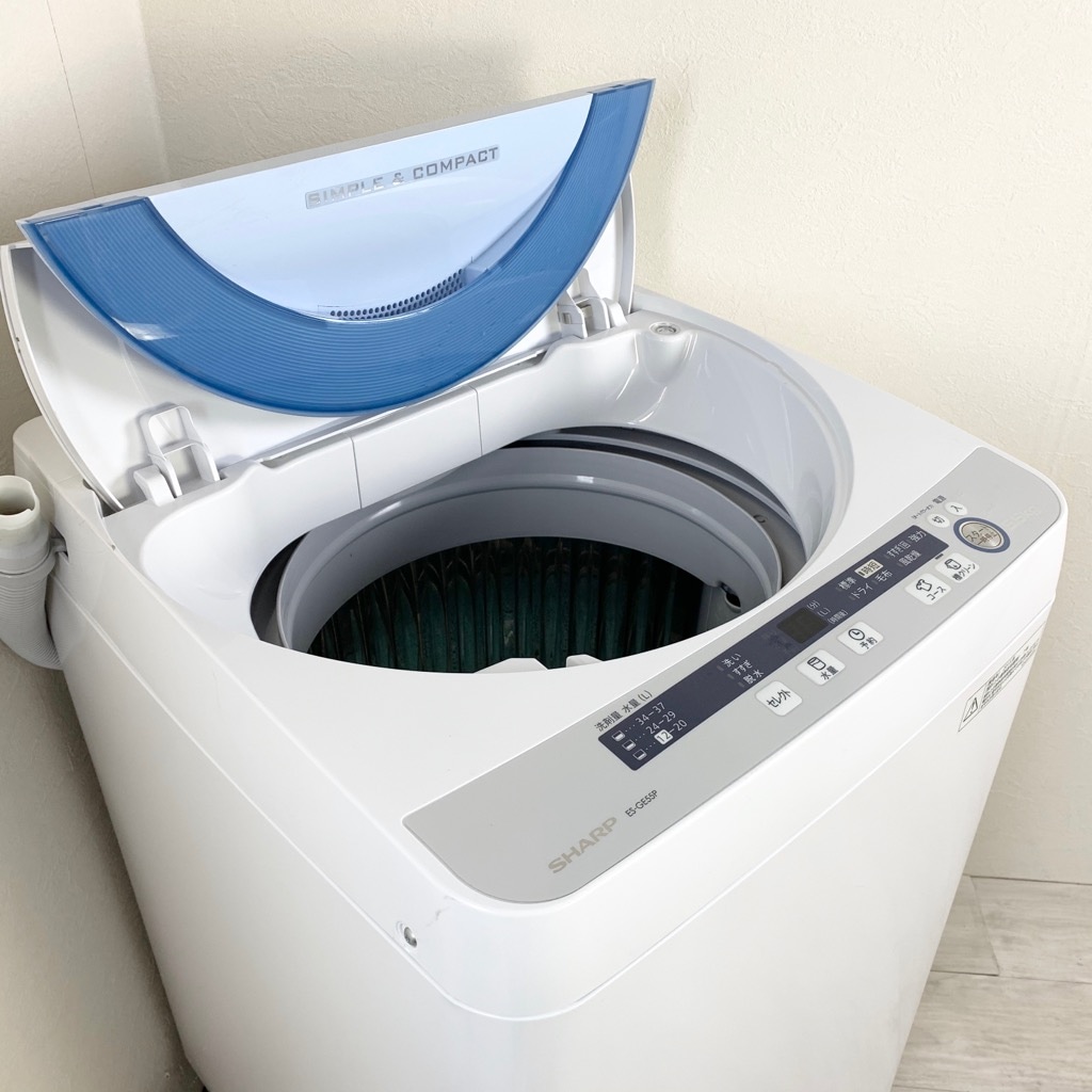 6ヶ月保証付 5.5kg 全自動洗濯機 シャープ 2014年製～2015年製造