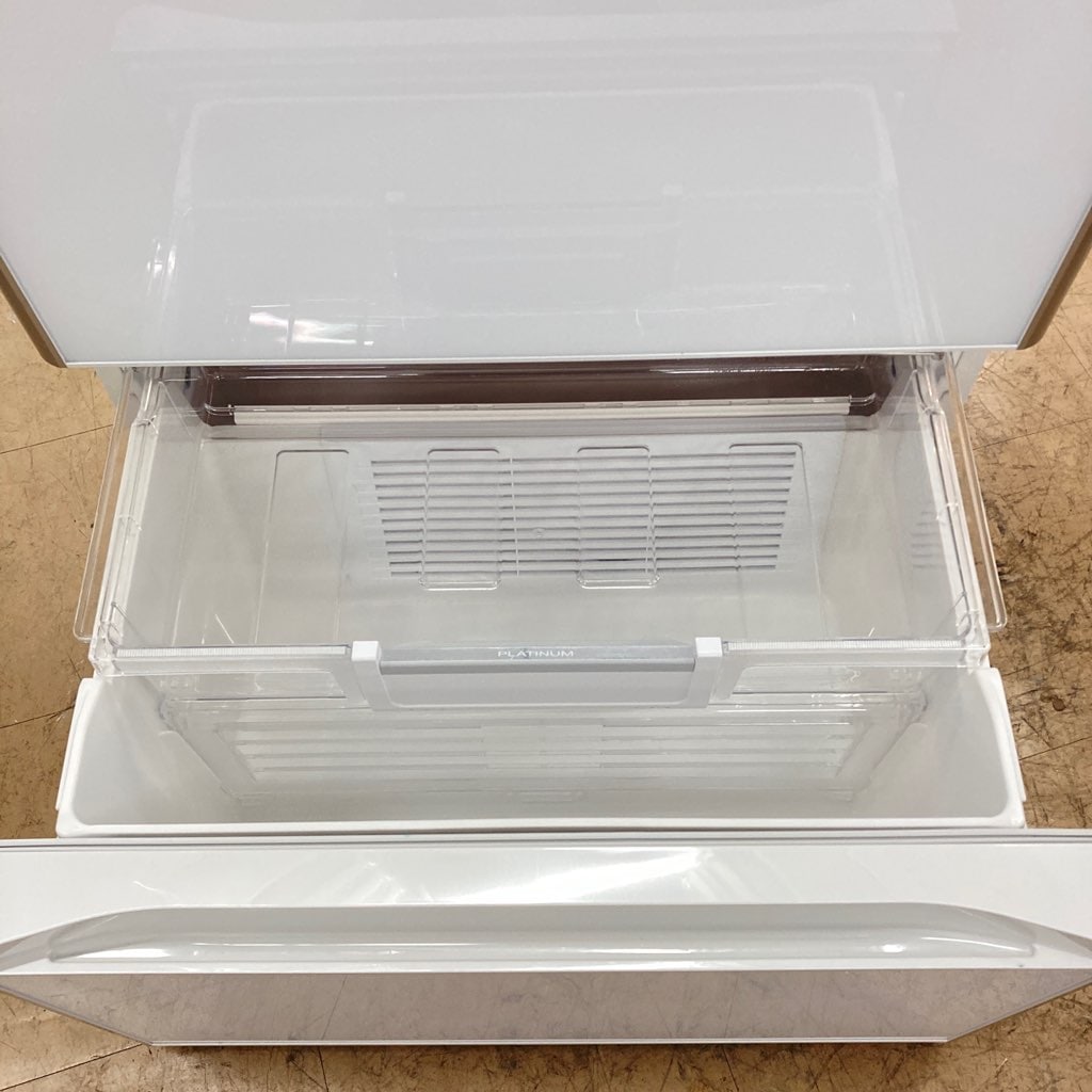 中古近郊自社便可 日立 430L 6ドア冷蔵庫 R-XG4300H-XW 2018年製 真空