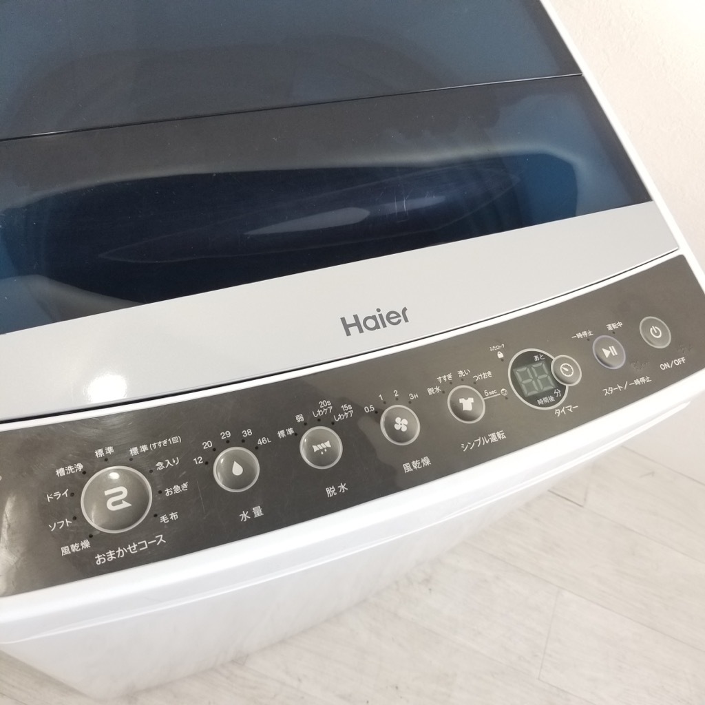 中古 高年式 洗濯機 送風乾燥 ハイアール 5.5kg JW-C55A-K 2018年製
