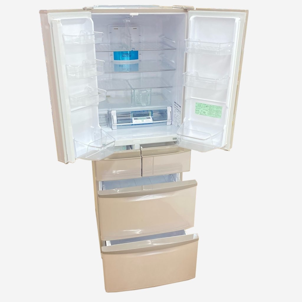 中古近郊自社便可 日立 441L 6ドア冷蔵庫 R-SF440CM-T 2013年製 真空