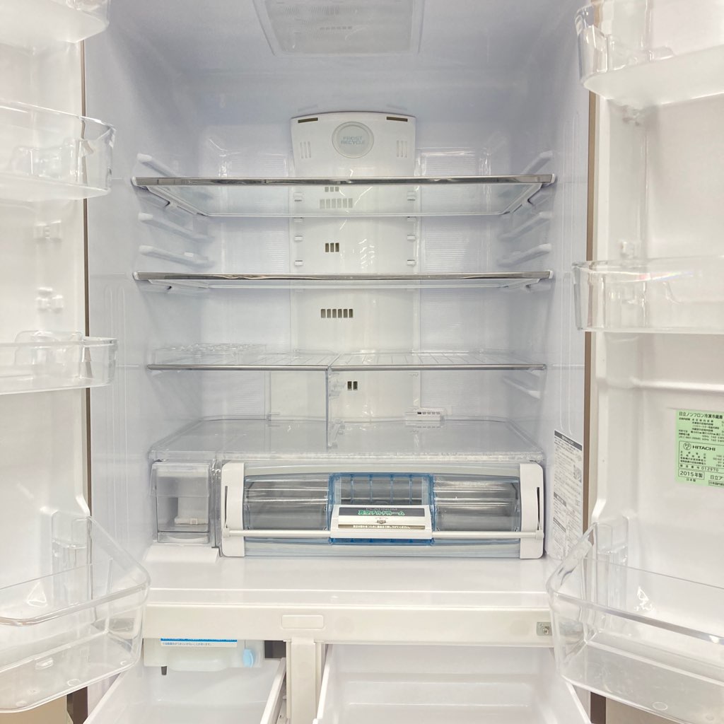 中古自社便限定 日立 517L 6ドア冷蔵庫 R-G5200F-XT 2015年製 自動製氷