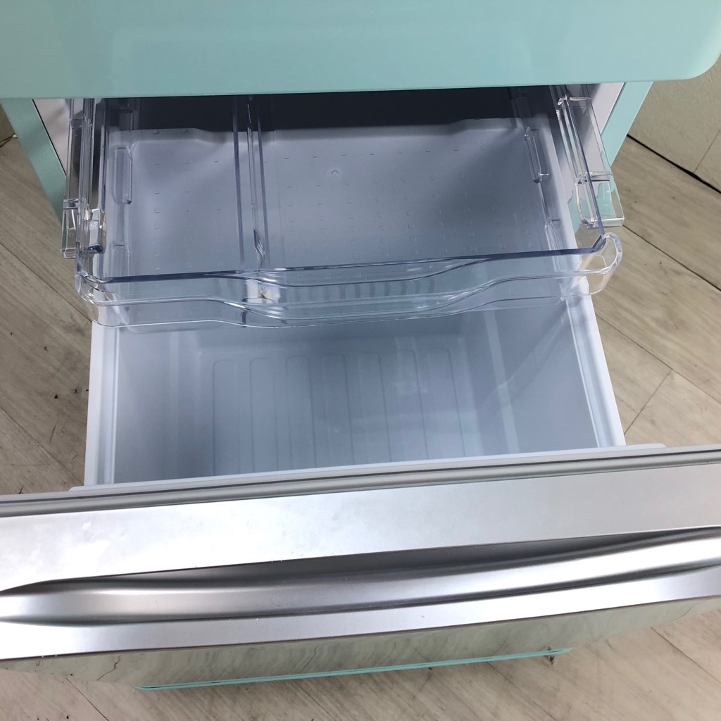 中古 ダイウ 150L 2ドア冷蔵庫 2018年製 レトロスタイル 単身用