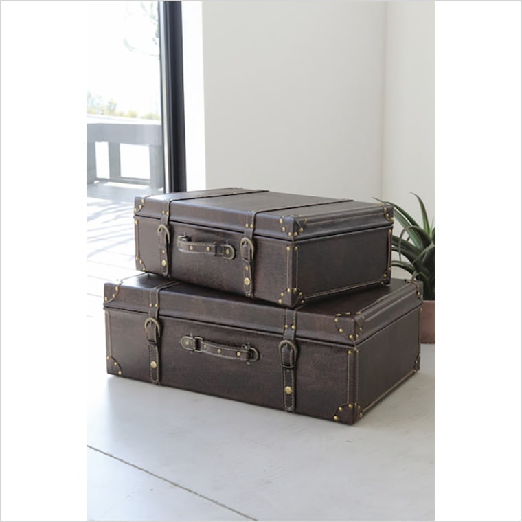 バックルボタン・ラージレザートランクL (S) | トランクボックス・収納