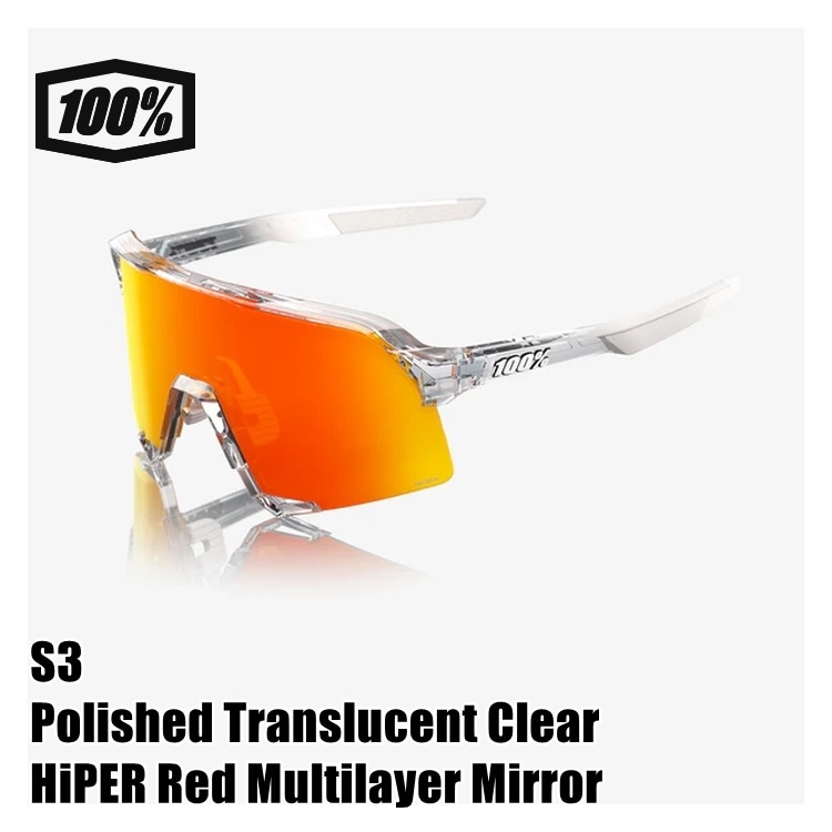 100% ワンハンドレッド S3 Polished Translucent Clear HiPER Red