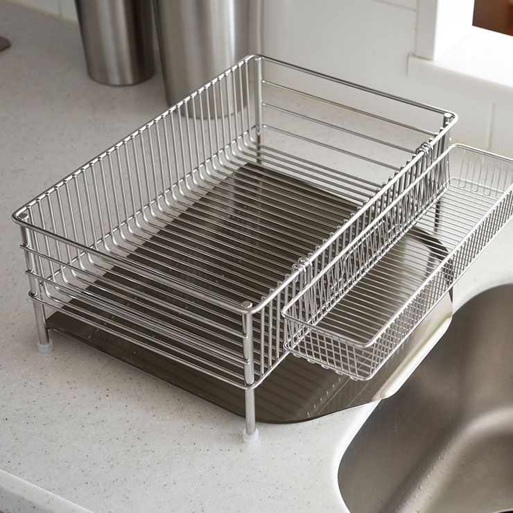 NEW水切りかご大 縦置きタイプ 3点セット la base（ラバーゼ）