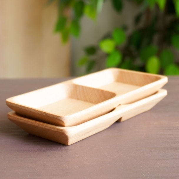 2連角皿 前菜や薬味入れにぴったりな深めの長角プレート | すべての