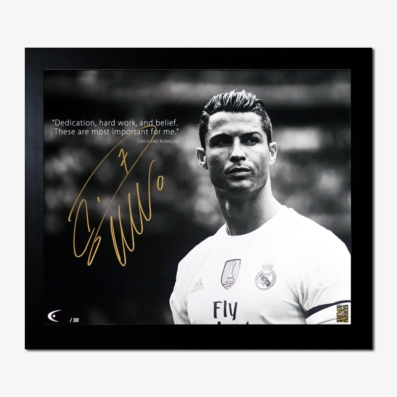 世界限定30枚] ロナウド直筆サイン入りクォートアート 