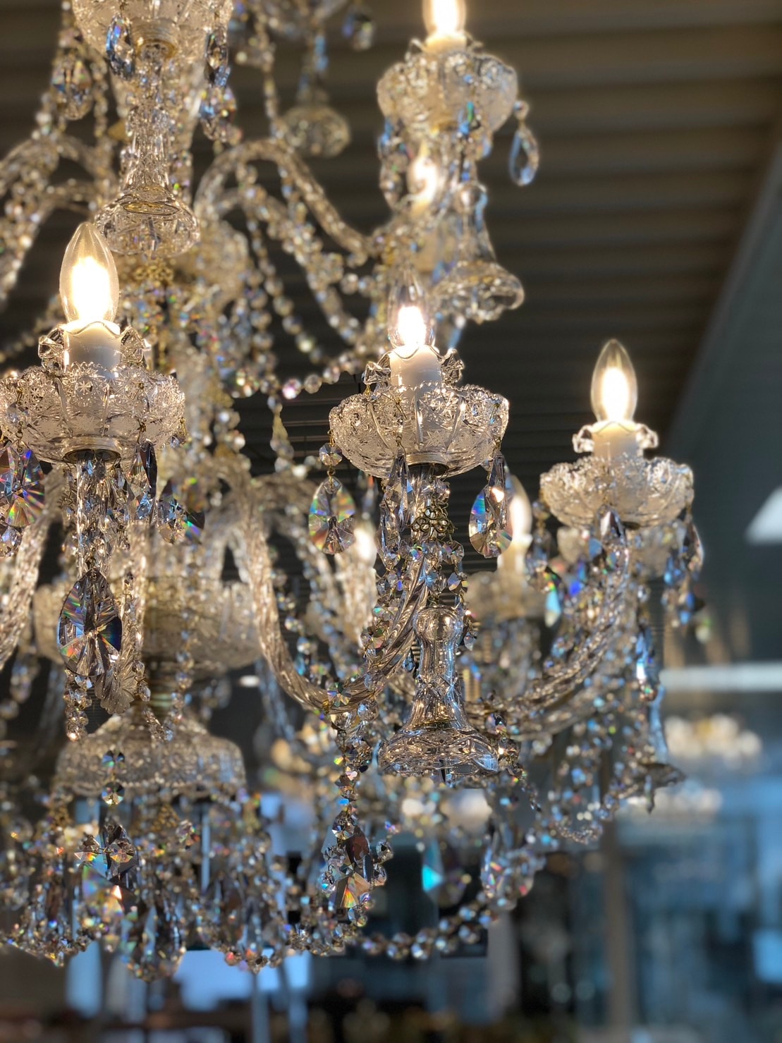 チェコ製 ボヘミアクリスタル シャンデリア 21灯 Clear／クリスタル