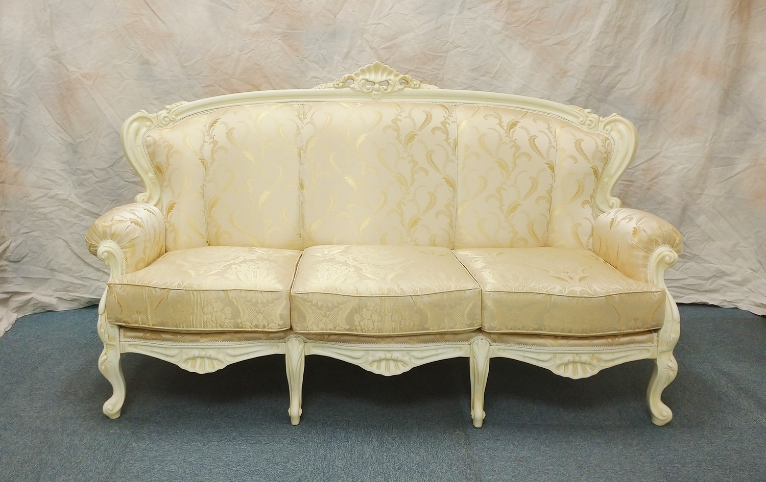 イタリア製 3シートソファ モンテレアル アンティークホワイト｜MS-322