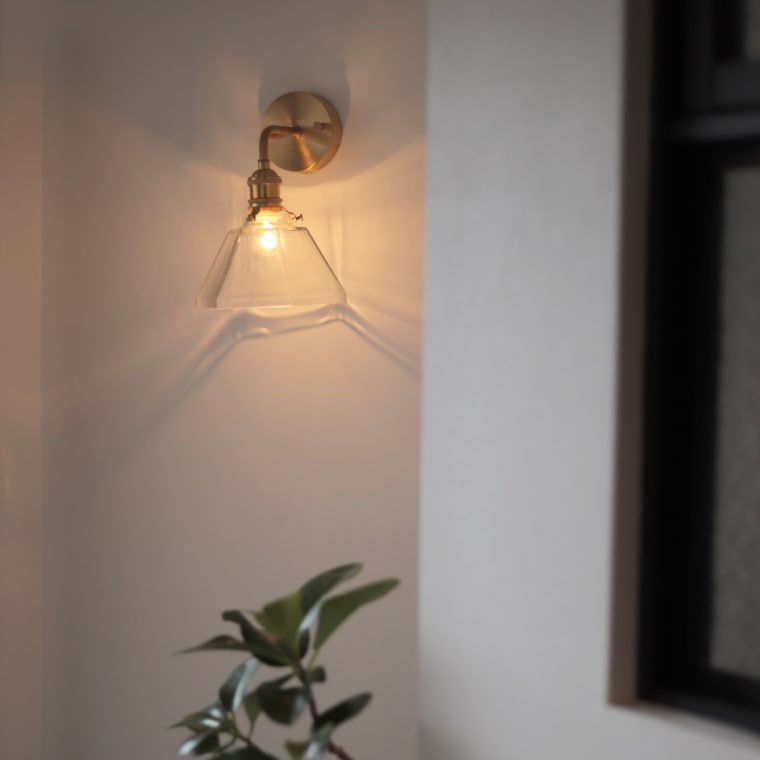 ☆E17 シンプルエントランスライト＋ガラスシェード ポリゴン | 定価