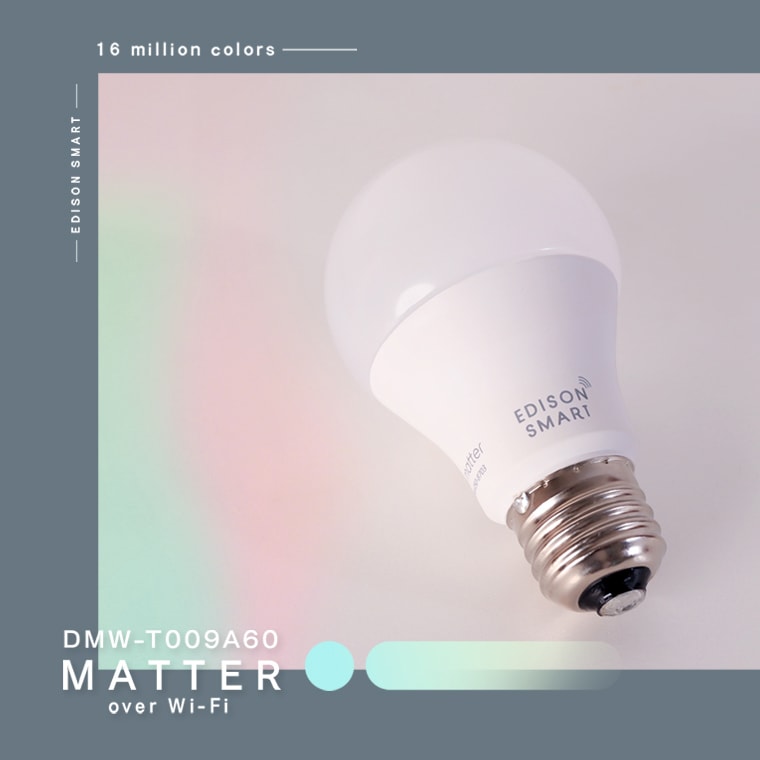 エジソンスマート E26 LED電球 RGBCW A60 Matter over Wi-Fi