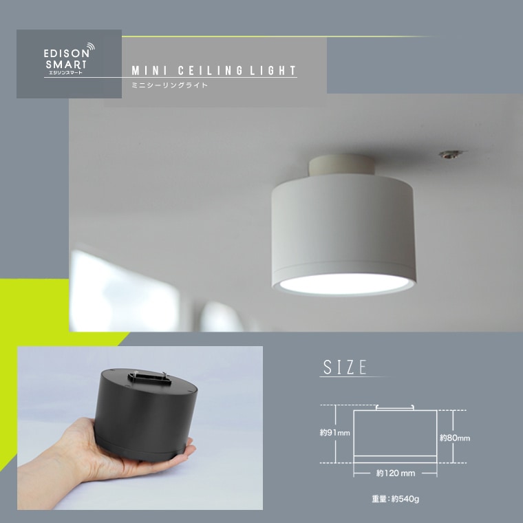 エジソンスマートミニシーリングライト 引掛けシーリング用 ホワイト