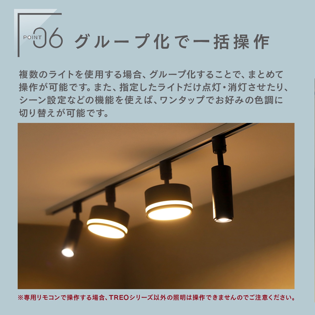 エジソンスマート TREO ミニシーリングライト アーム付き(ダクトレール