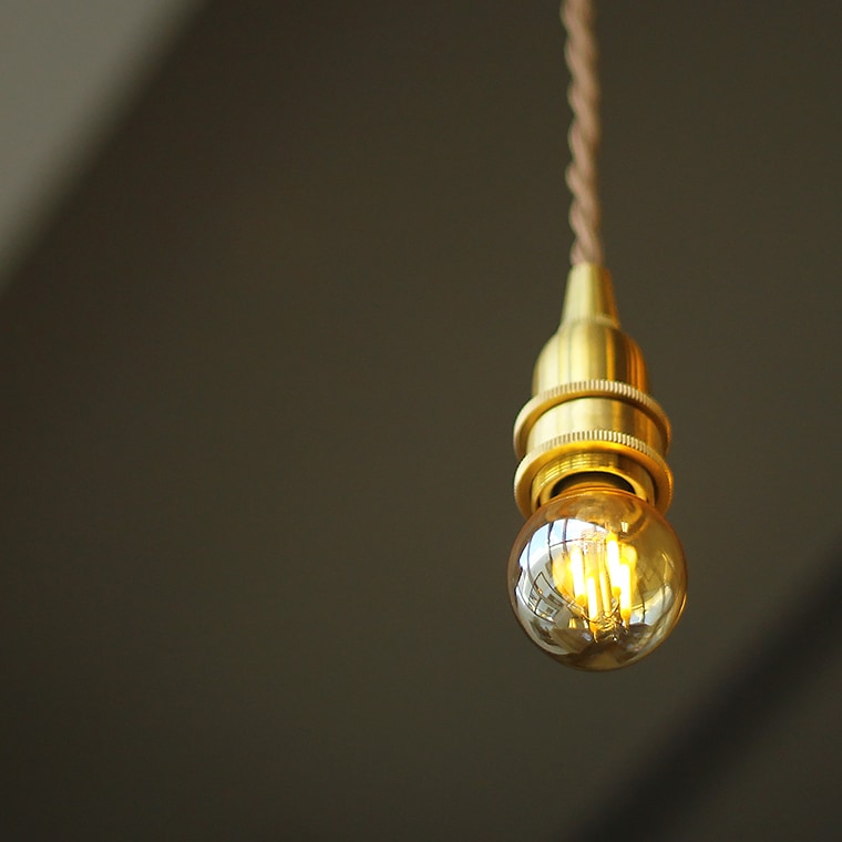 ☆【30cm】E17真鍮ペンダントライト | 照明器具,ソケット,ペンダント